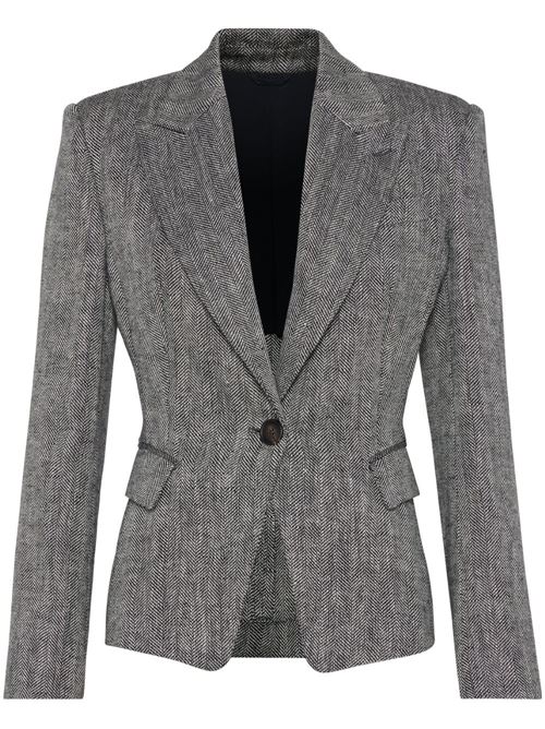 Black/white linen/flax woman jacket Brunello Cucinelli | MH5682247C002